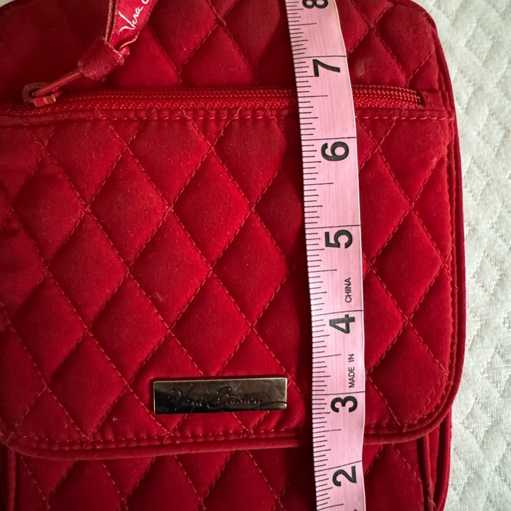 Vera Bradley Quilted Red Crossbody Shoulder Bag - Picture 7 of 7